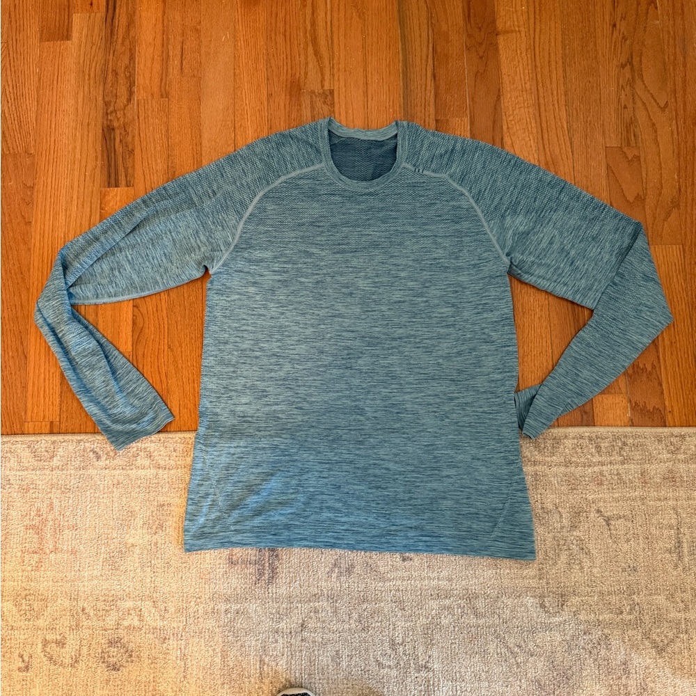 Lululemon Men's Blue Long Sleeve Shirt